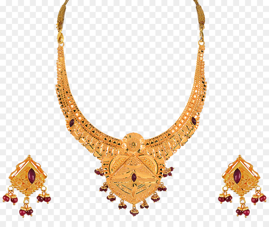 Necklace Earring Orra Jewellery Gold - indian jewellery png download - 1200*1000 - Free Transparent Necklace png Download.
