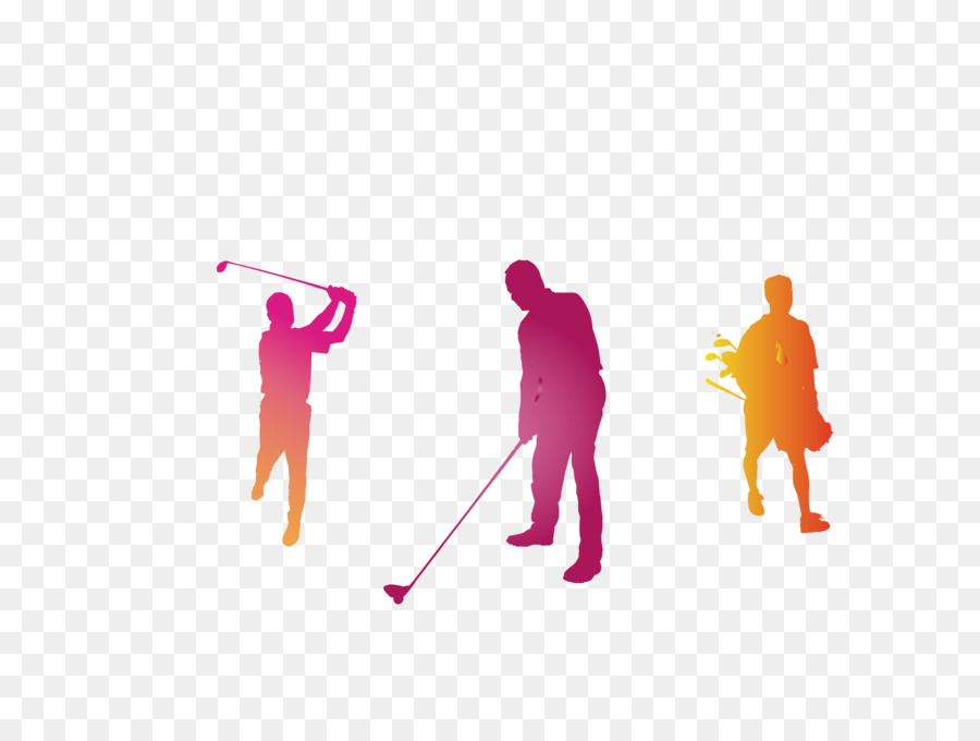 Golfer - Vector color golfer three png download - 2929*2196 - Free Transparent Golf png Download.