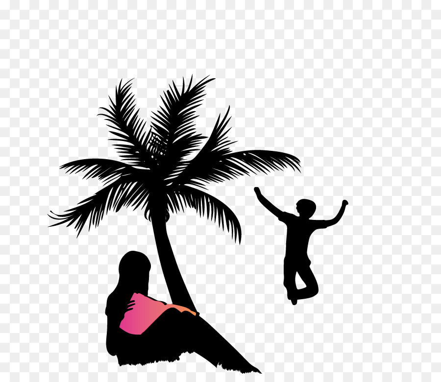 Silhouette Person - People silhouettes on the beach png download - 726*763 - Free Transparent Silhouette png Download.