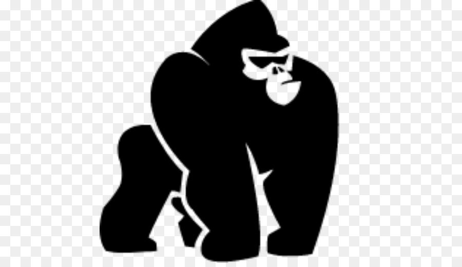 Illustration Clip art Silhouette Vector graphics Mountain gorilla -  png download - 512*512 - Free Transparent Silhouette png Download.