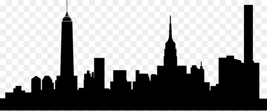 Queens Skyline Skyscraper Silhouette Photography - city silhouette png download - 2000*833 - Free Transparent Queens png Download.