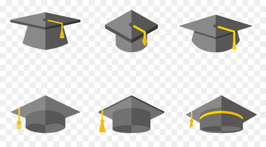 Hat Graduation ceremony - Simple black cartoon graduation cap Bachelor of Design png download - 5659*3055 - Free Transparent Square Academic Cap png Download.