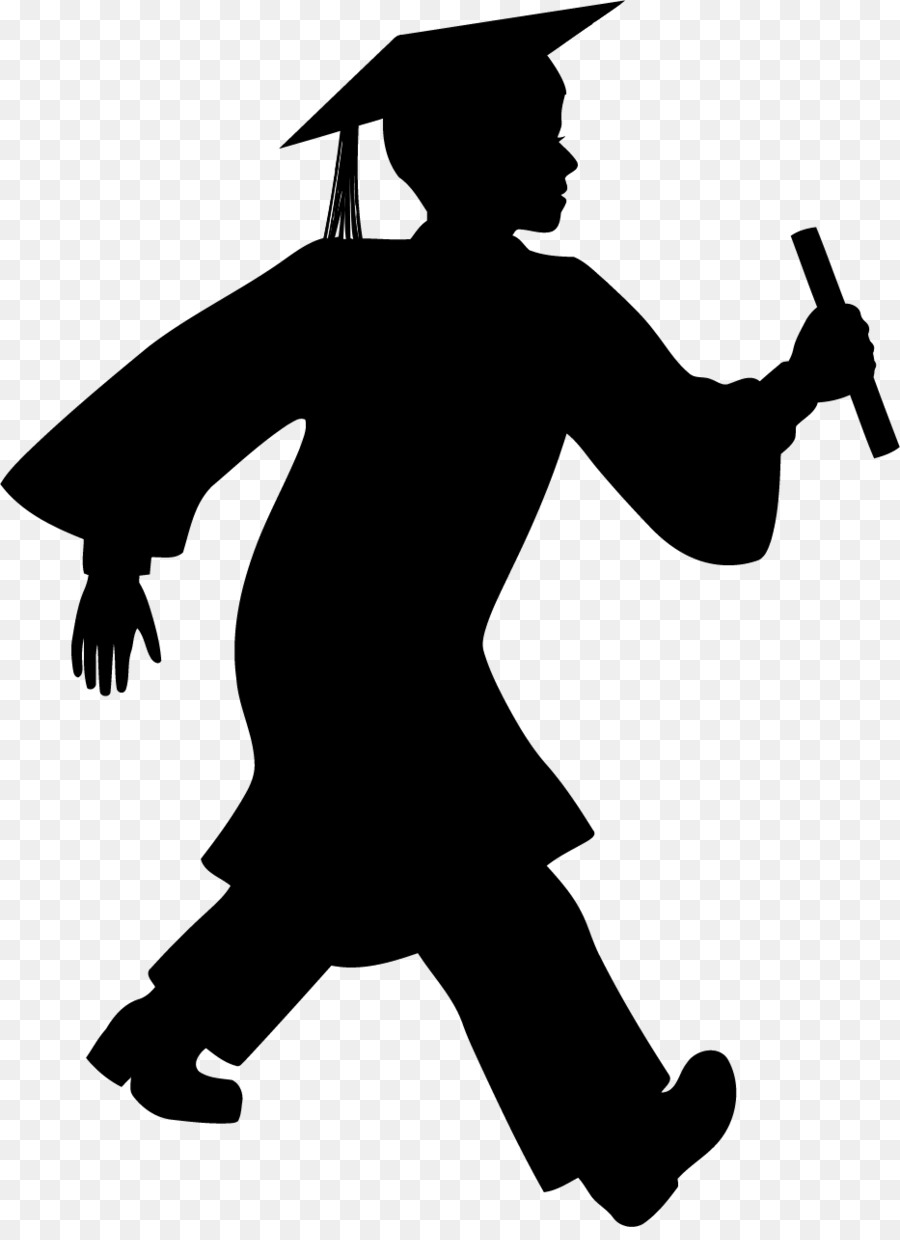Silhouette Graduation ceremony Drawing - Silhouette png download - 933*1272 - Free Transparent Silhouette png Download.