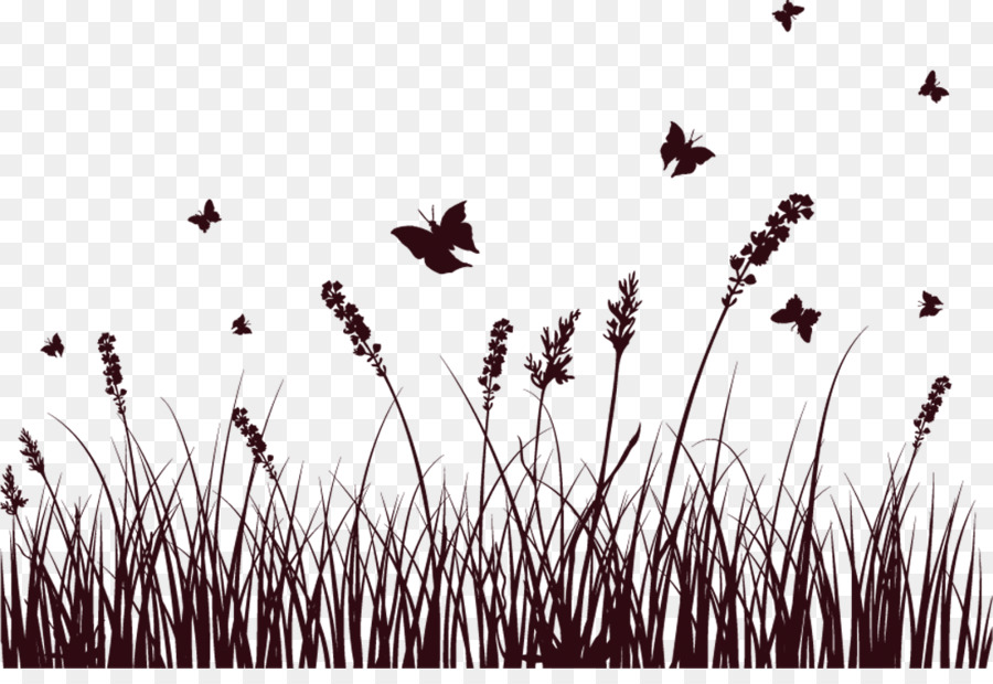 Silhouette Flower Royalty-free - Painted black grass bow png download - 1082*728 - Free Transparent Silhouette png Download.