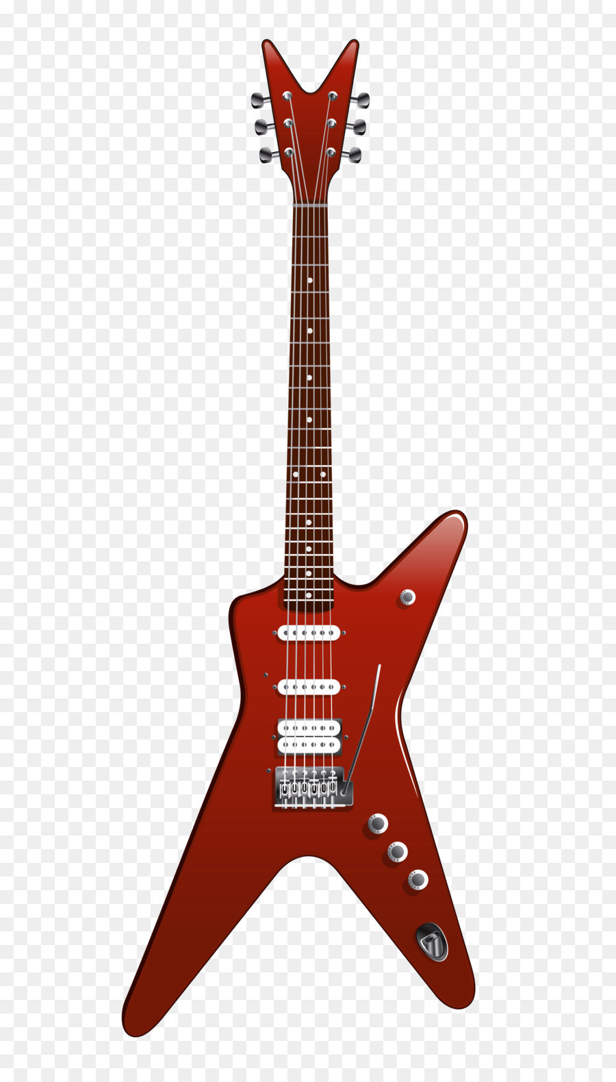 Electric guitar Fender Stratocaster - Transparent Modern Red Guitar PNG Clipart png download - 2183*5282 - Free Transparent  png Download.