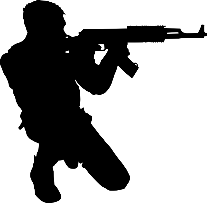 soldier silhouette transparent background
