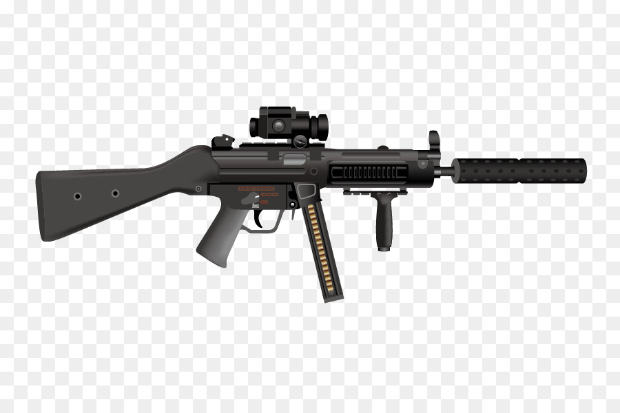 Firearm Submachine gun Weapon Heckler & Koch MP5 - Vector machine guns png download - 842*596 - Free Transparent  png Download.