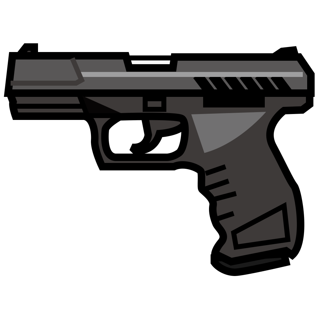 Emoji Firearm Pistol Weapon Handgun - hand gun png download - 1024*1024