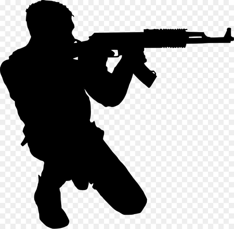 Silhouette Firearm Soldier - Soldier png download - 1024*1000 - Free Transparent  png Download.