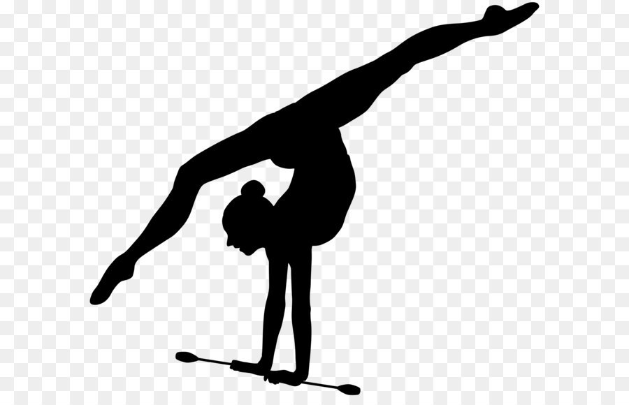 Rhythmic gymnastics Ribbon Silhouette - Rhythmic Gymnast Silhouette PNG Clip Art png download - 8000*6998 - Free Transparent Gymnastics png Download.