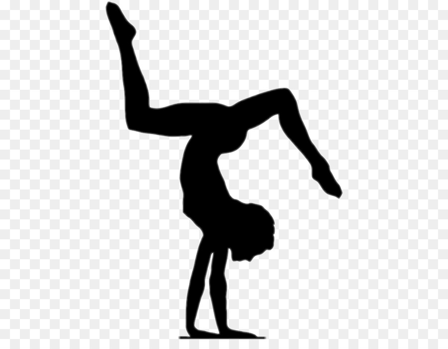 Artistic gymnastics Floor Handstand Silhouette - gymnastics png download - 480*682 - Free Transparent  png Download.
