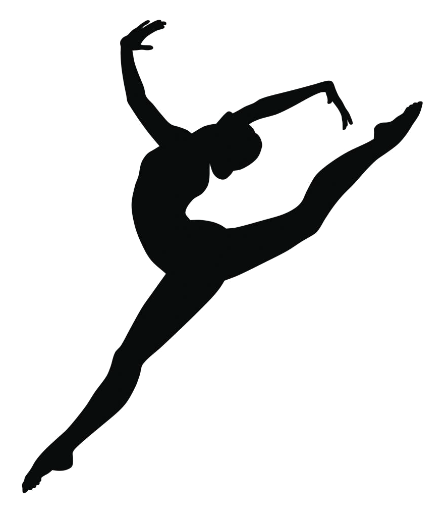 Gymnastics Balance Beam Black And White Clip Art Dance Silhouette Png