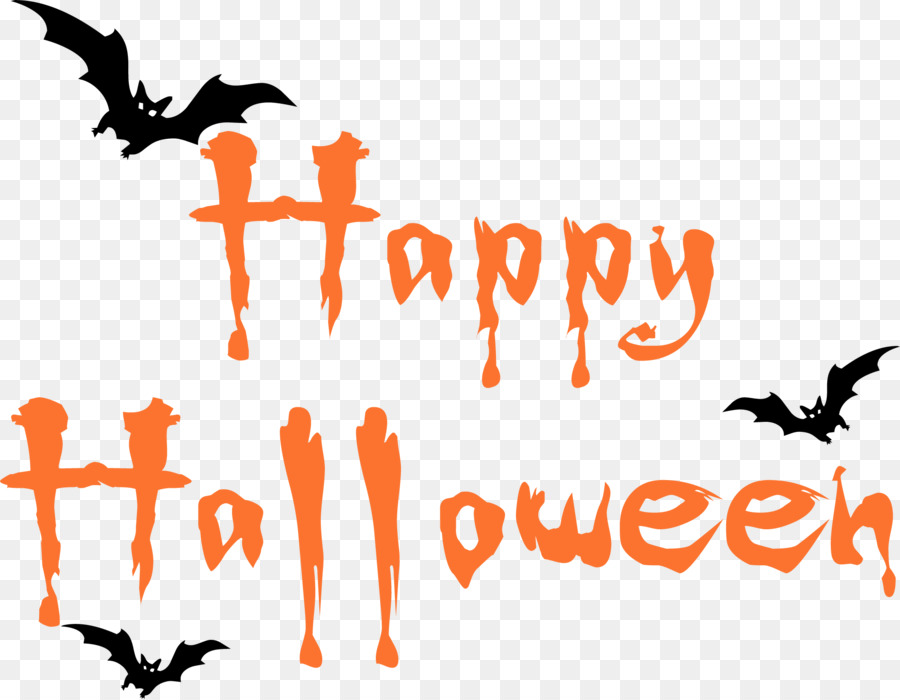 It Halloween costume Banner Clip art - Happy Halloween Text PNG Image png download - 1978*1536 - Free Transparent It png Download.