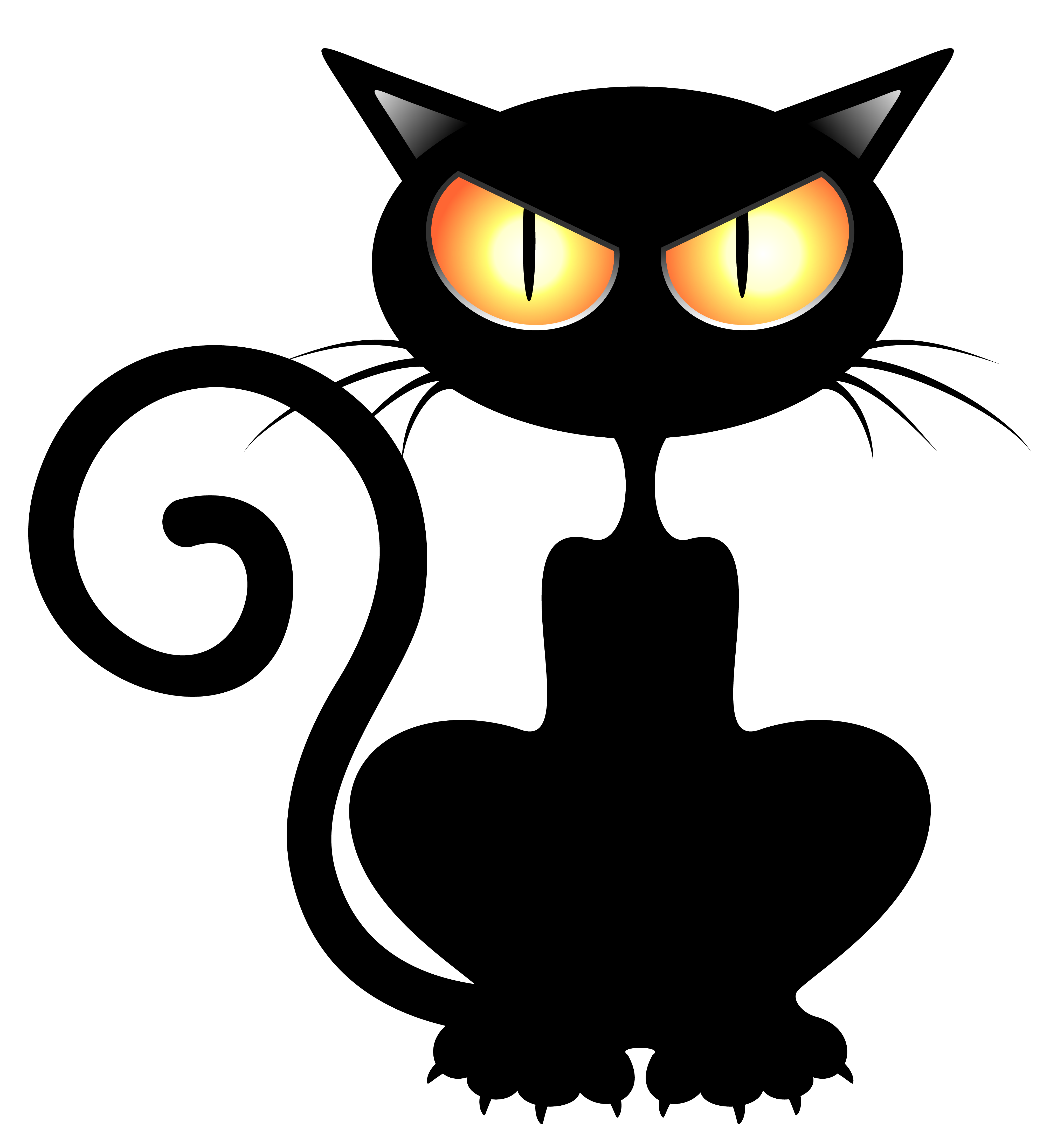 Black cat Kitten Halloween Clip art - cats png download - 4102*4406