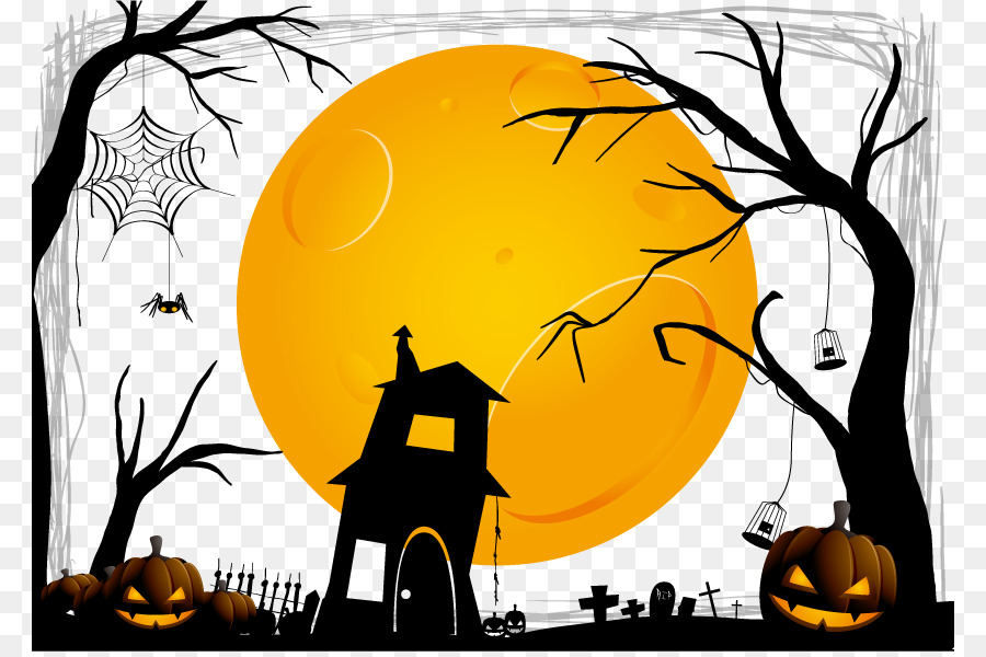 Halloween Clip art - Vector Halloween Background png download - 842*595 - Free Transparent Halloween  png Download.