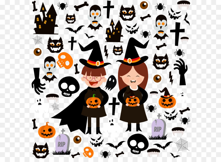 Halloween Clip art - Halloween decorations party png download - 2610*2593 - Free Transparent Halloween  png Download.