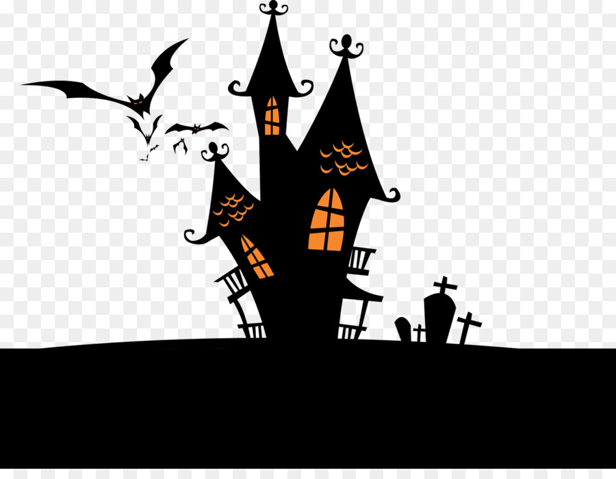 Halloween Bats Facebook Wallpaper - Halloween house png download - 3508*2671 - Free Transparent Halloween  png Download.