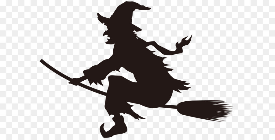 Witchcraft Scalable Vector Graphics Halloween - Halloween Witch on Broom Silhouette PNG Clip Art Image png download - 8000*5637 - Free Transparent Witchcraft png Download.