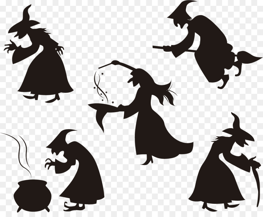 Halloween Witchcraft Silhouette Clip art - Halloween witch png download - 1106*891 - Free Transparent Halloween  png Download.