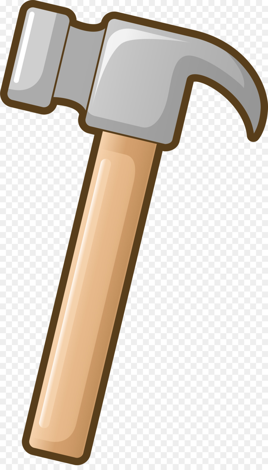 Hammer Tool Cartoon - Simple gray hammer png download - 3001*5214 - Free Transparent Hammer png Download.