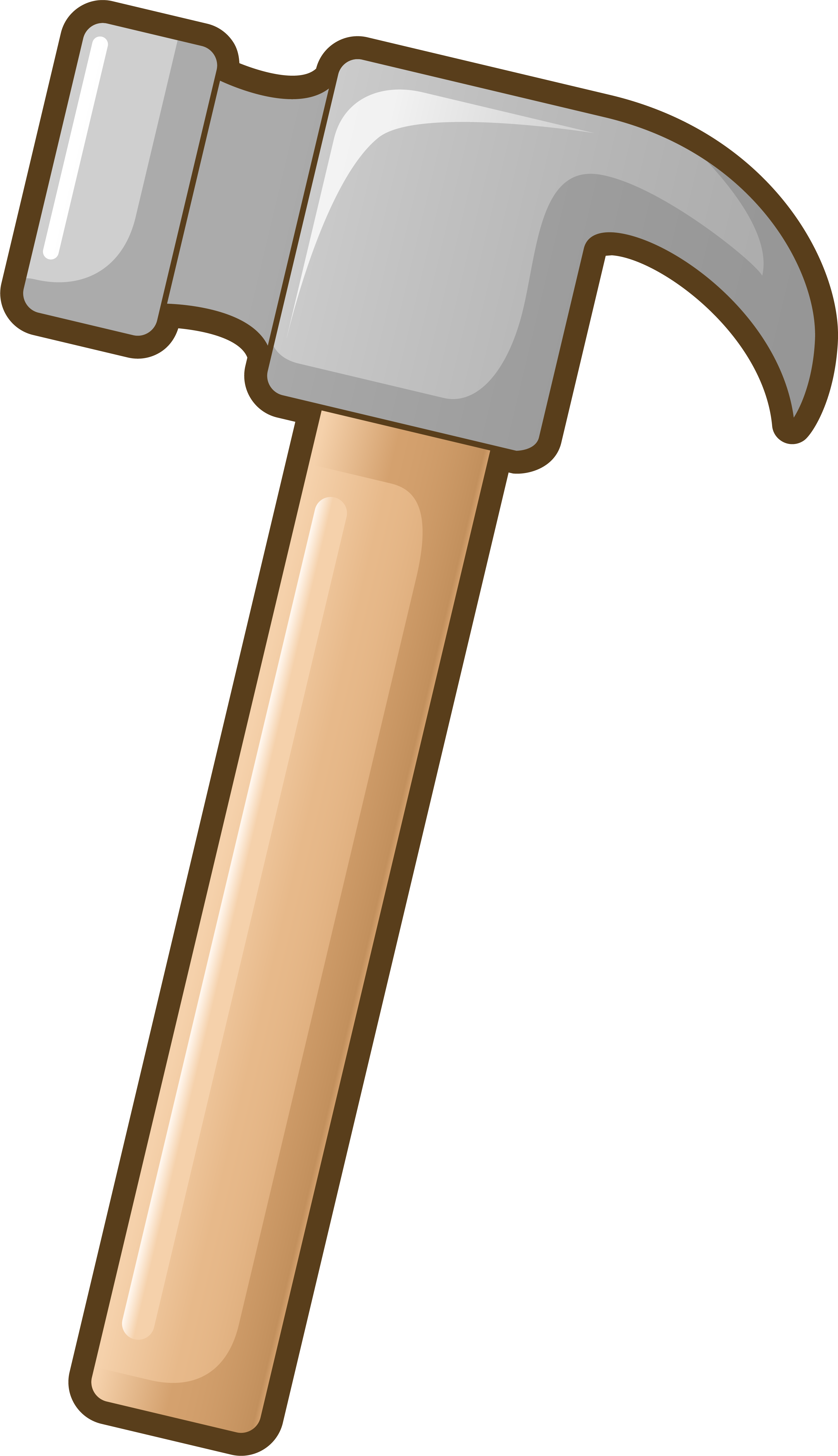 Hammer Tool Cartoon - Simple gray hammer png download - 3001*5214
