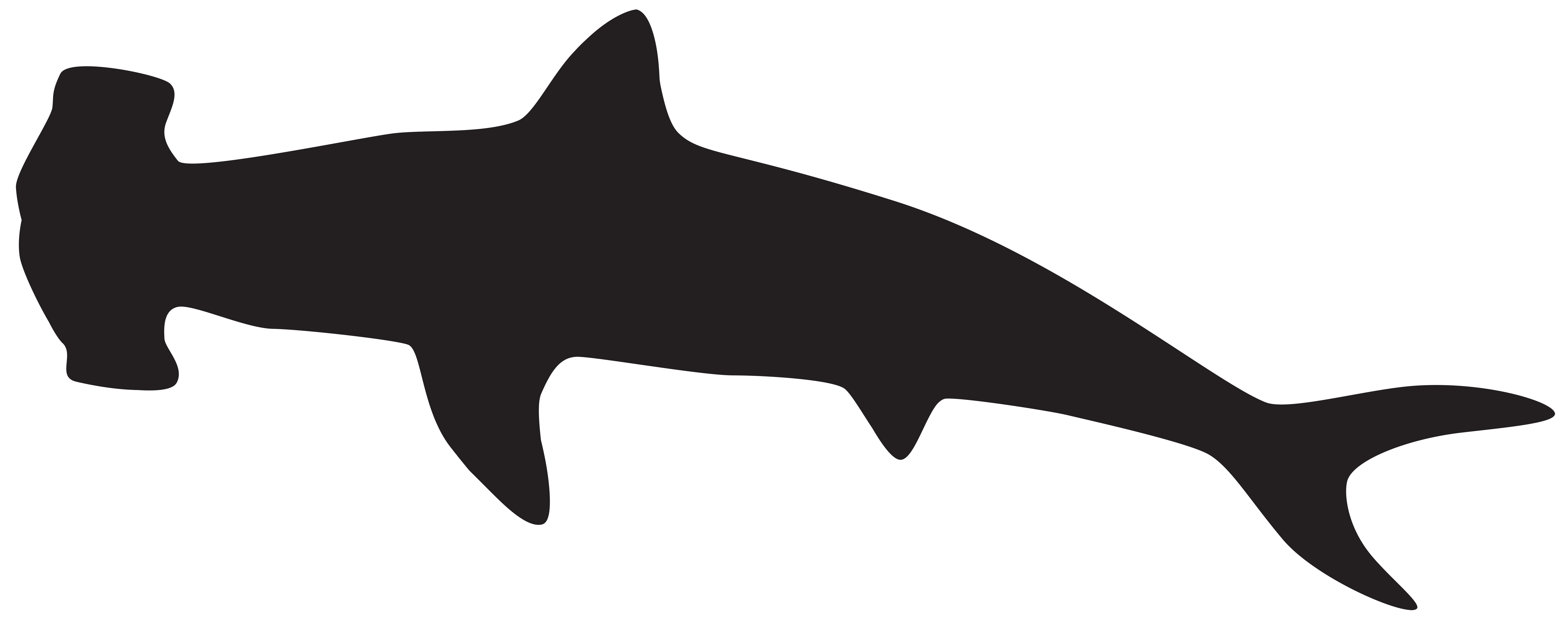 Hammerhead Shark Silhouette Scalloped Hammerhead Clip Art Sharks Png