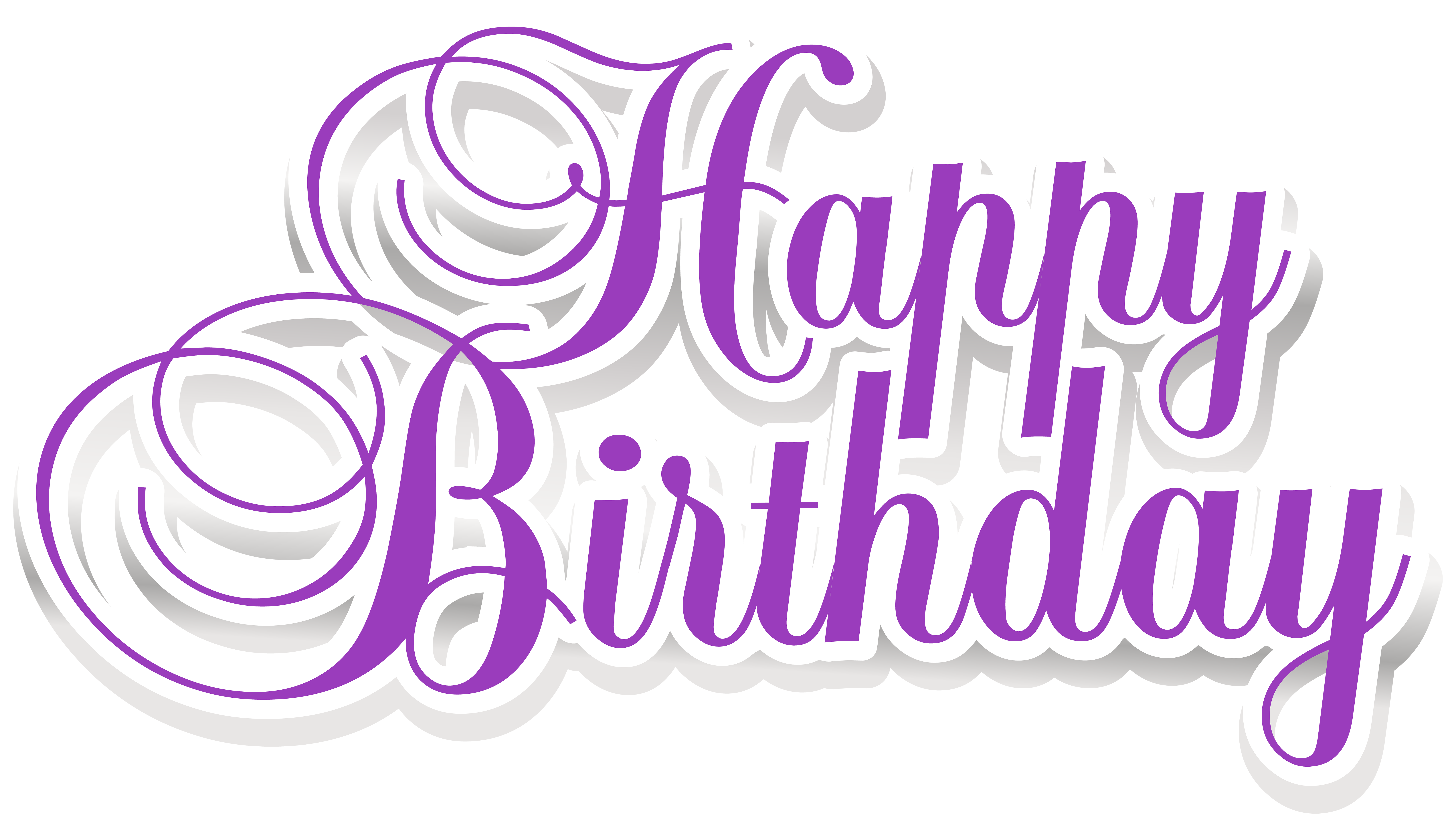 Transparent Background Birthday Word Png Clip Art Library | Images and