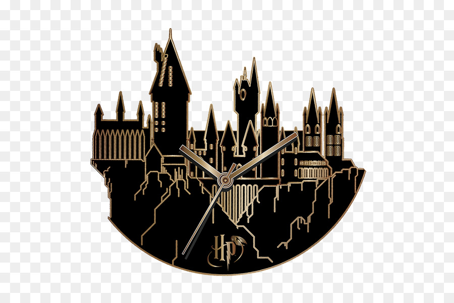 Hogwarts Harry Potter fandom Silhouette Clock - Harry Potter png download - 600*600 - Free Transparent Hogwarts png Download.