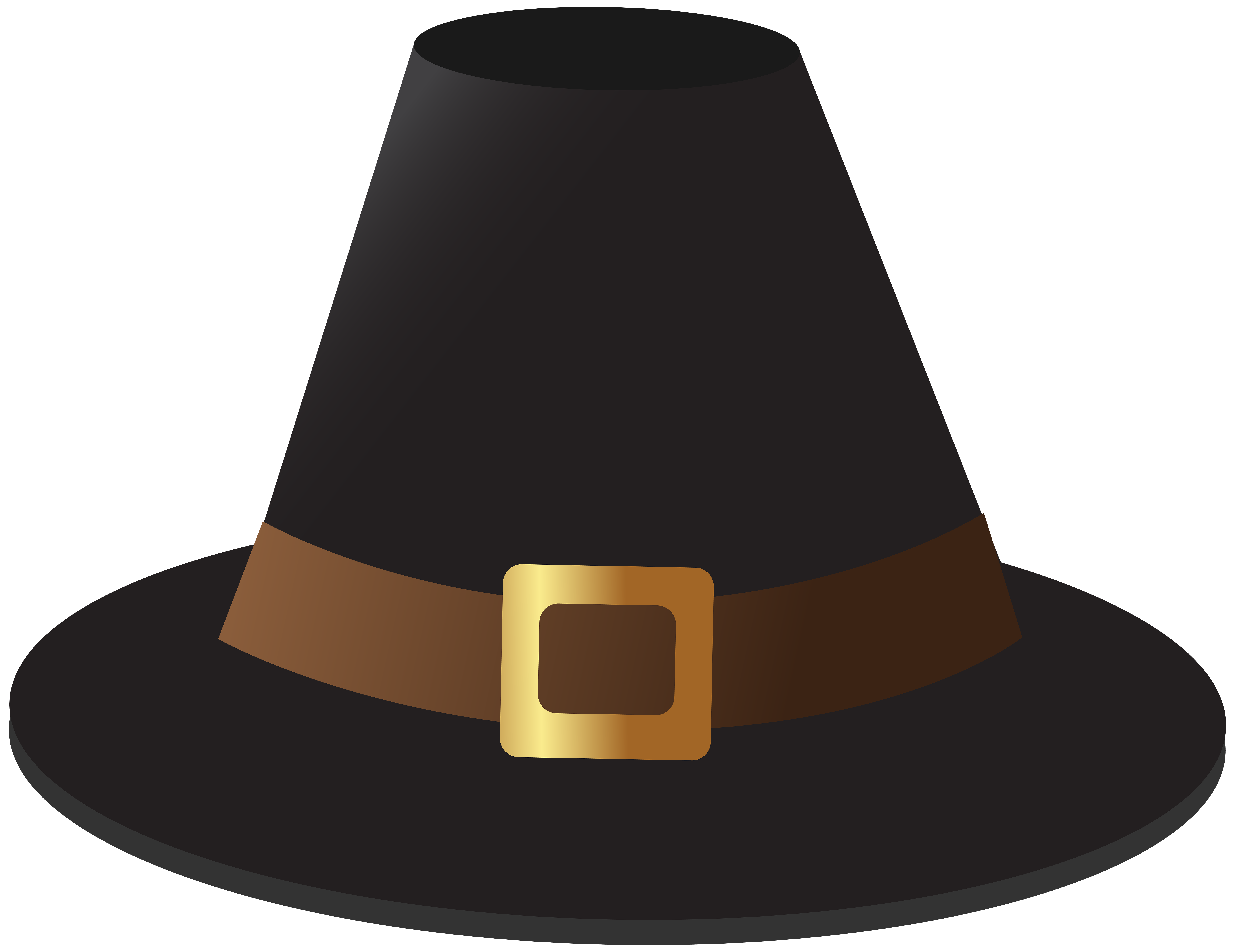 Pilgrim's hat Gat Clip art - Black Pilgrim Hat Transparent P