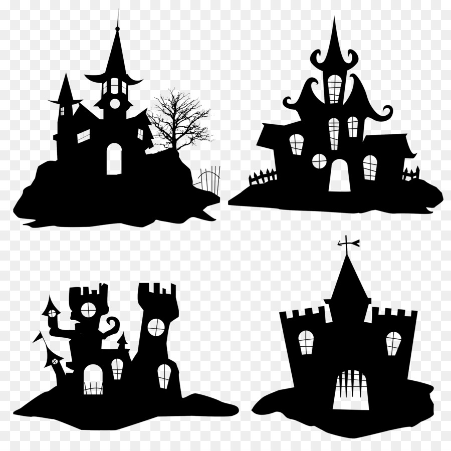 Halloween Silhouette Icon - Halloween house png download - 2362*2362 - Free Transparent Halloween  png Download.