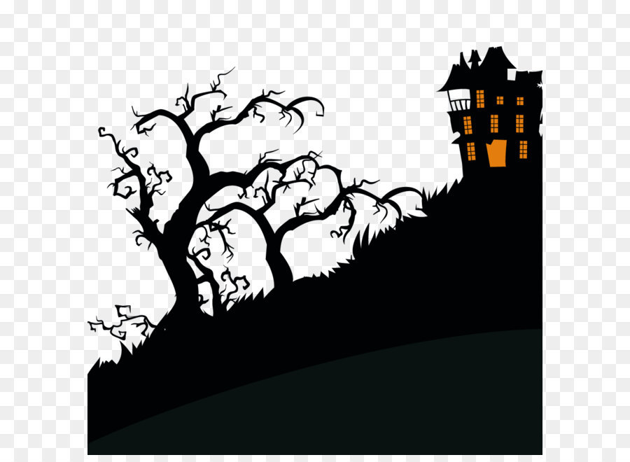 Halloween Haunted attraction Trick-or-treating Illustration - Halloween Black Mountain house png download - 1000*1000 - Free Transparent Halloween  png Download.