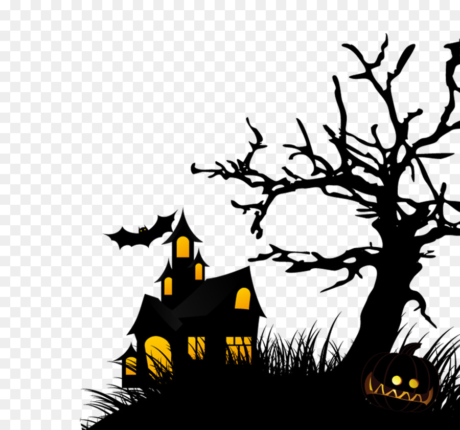 Halloween Hayride Corn maze House Wallpaper - Black Devil House png download - 1346*1256 - Free Transparent Halloween  png Download.