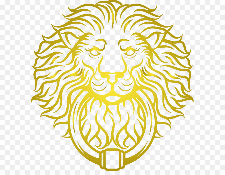 Illustration - Golden lion head vector png download - 1559*1641 - Free Transparent Lionhead Rabbit ai,png Download.