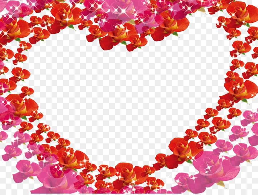 Beach rose Heart Valentines Day Icon - Roses heart border background png download - 3425*2569 - Free Transparent Beach Rose png Download.