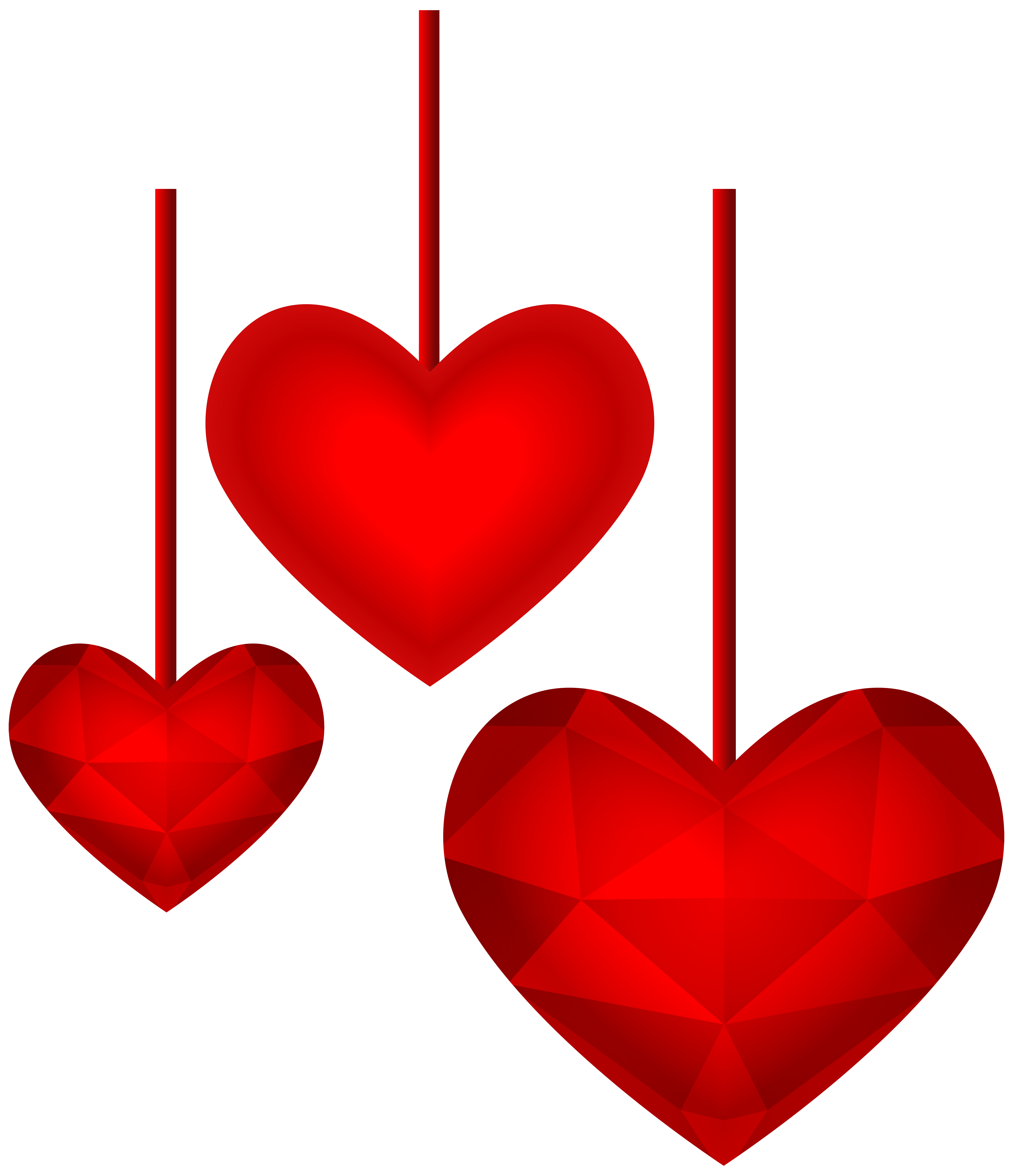 Heart Clip Art Hanging Red Hearts Transparent Png Image Png Download
