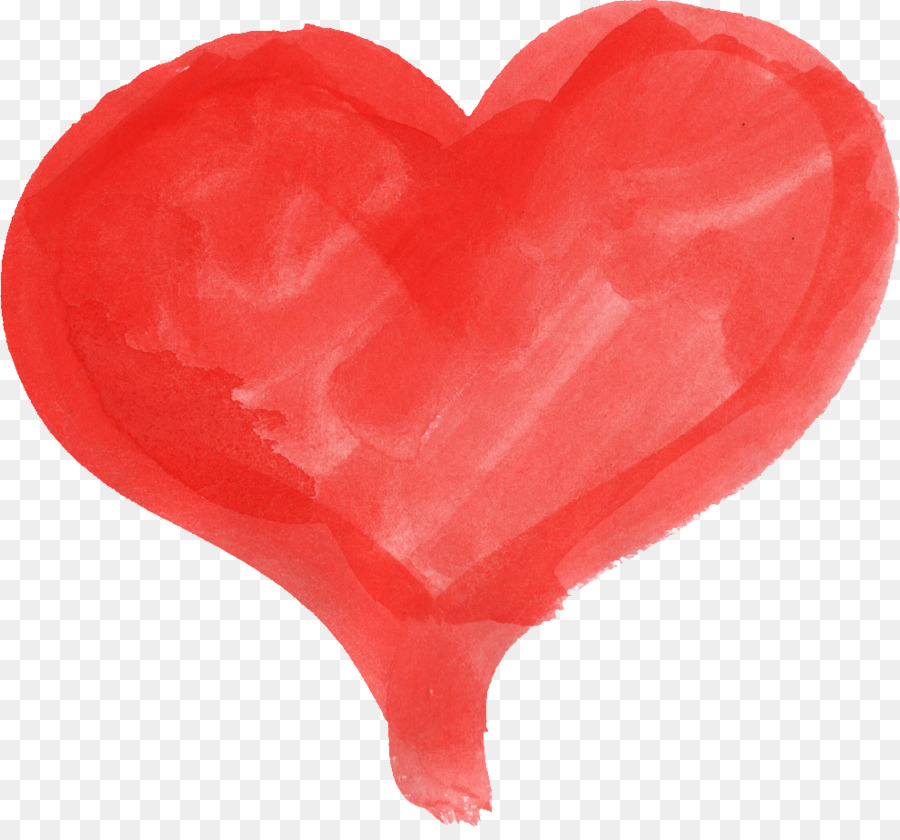 Transparent Watercolor Watercolor painting Red - watercolor heart png download - 992*912 - Free Transparent Transparent Watercolor png Download.