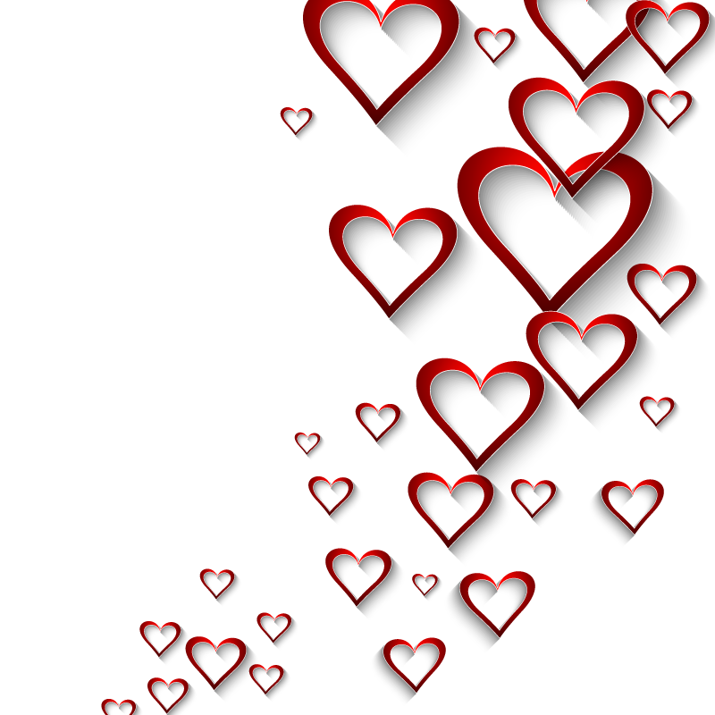 cascading falling hearts png