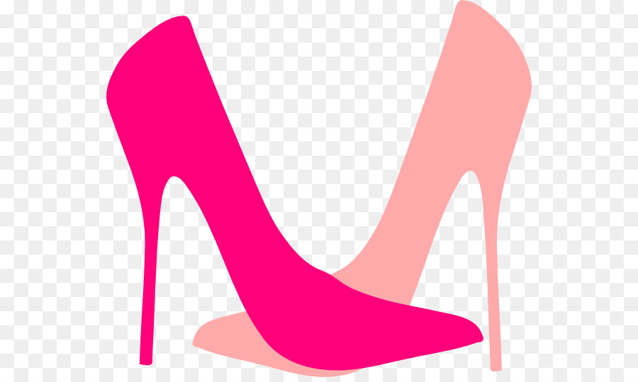 High-heeled footwear Stiletto heel Shoe Pink Clip art - Clker Cliparts png download - 600*533 - Free Transparent  png Download.