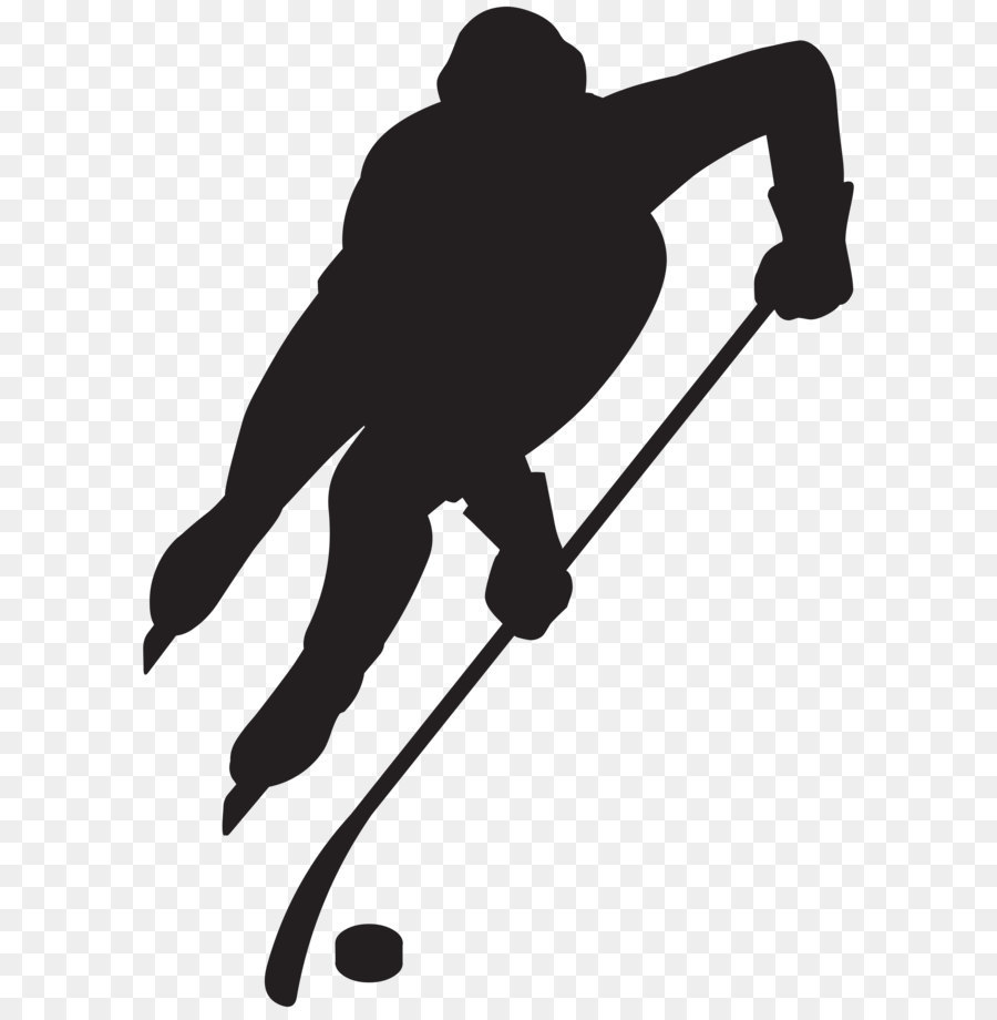 Collection of Hockey Player Silhouette Clipart (48) .