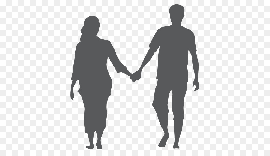 Woman Silhouette Holding hands Homo sapiens - love between men and women png download - 512*512 - Free Transparent Man png Download.