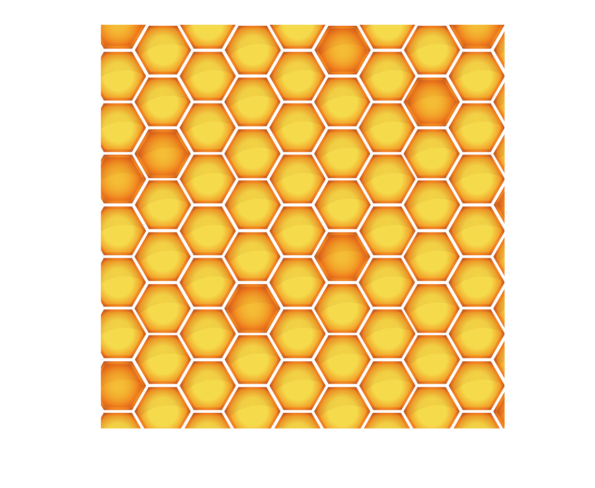 Honeycomb Yellow - Cartoon peak nest shading, background, yellow