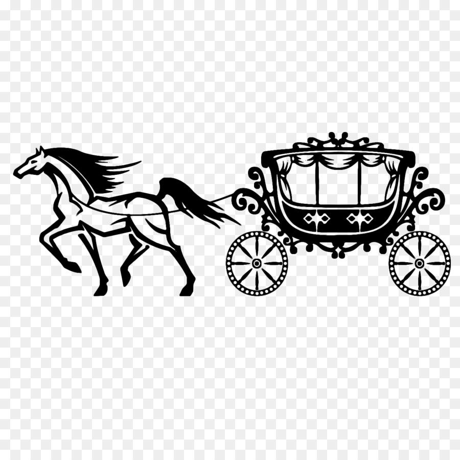 Horse and buggy Carriage Horse-drawn vehicle Clip art - Cartoon black pumpkin carriage png download - 1300*1300 - Free Transparent Horse png Download.
