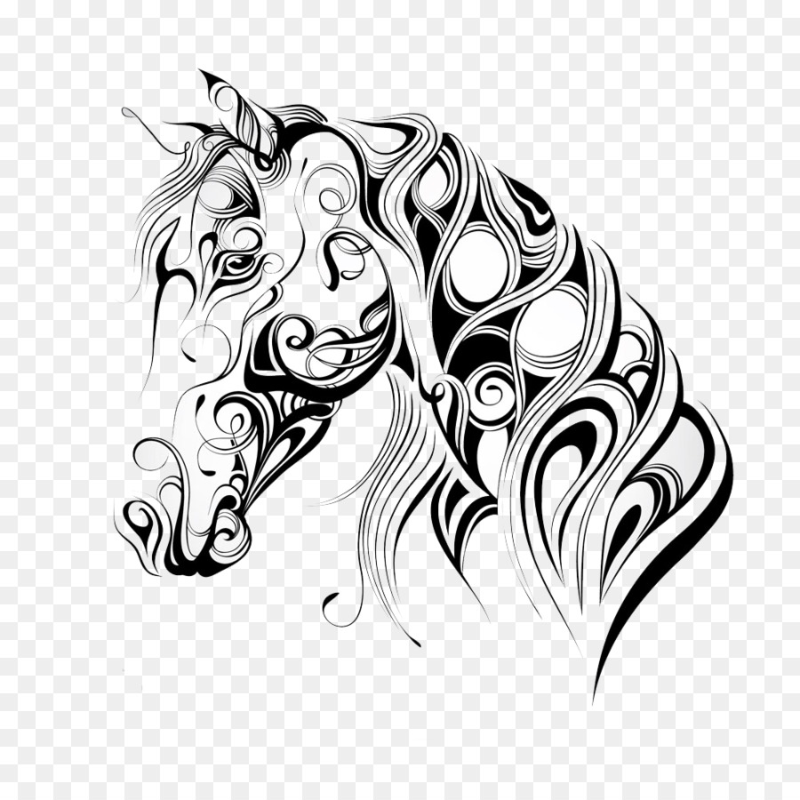 American Quarter Horse Mustang Silhouette Horse head mask - Cartoon horse png download - 1000*1000 - Free Transparent  png Download.