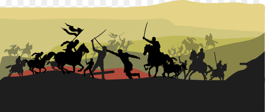 Soldier Silhouette Illustration - Soldiers duel png download - 5839*2464 - Free Transparent Soldier png Download.