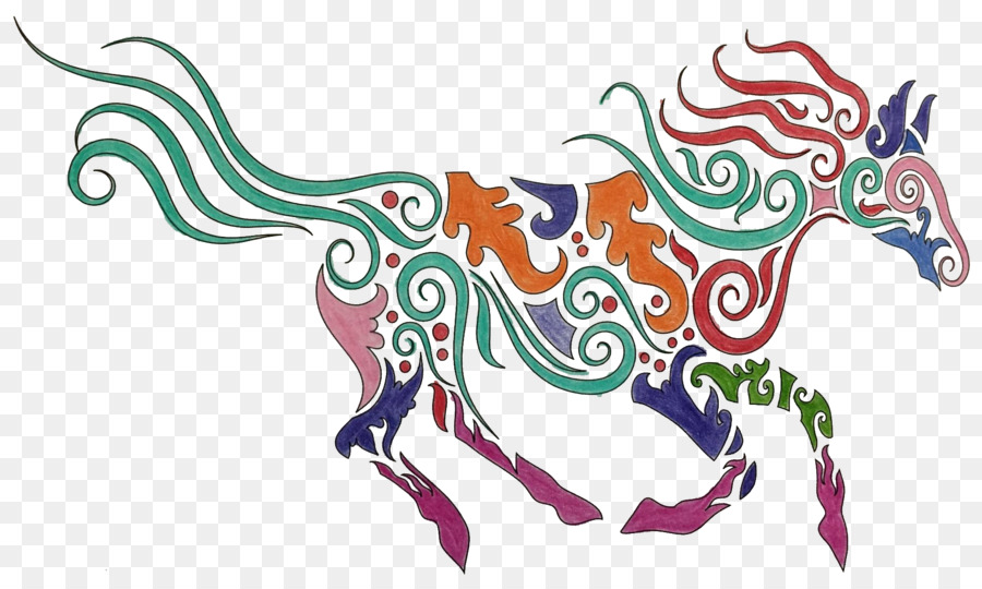 Horse Stencil - claborate-style painting png download - 1920*1140 - Free Transparent Horse png Download.