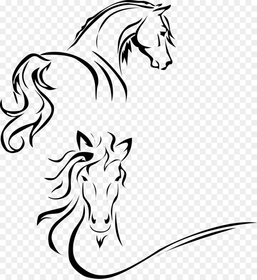 Horse Stencil Line art - Horses png download - 1024*1111 - Free Transparent Horse png Download.