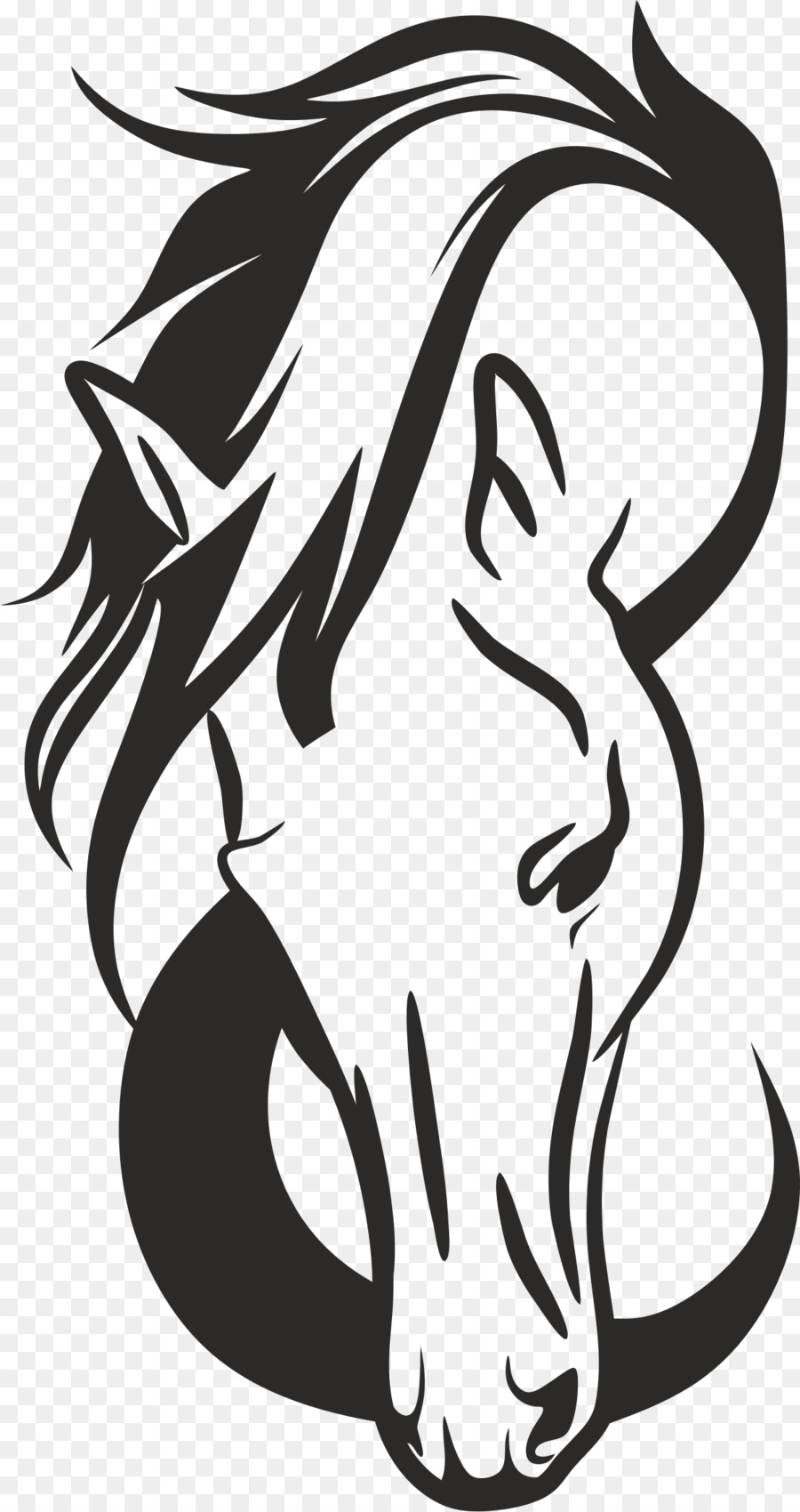 Printable Horse Head Stencil