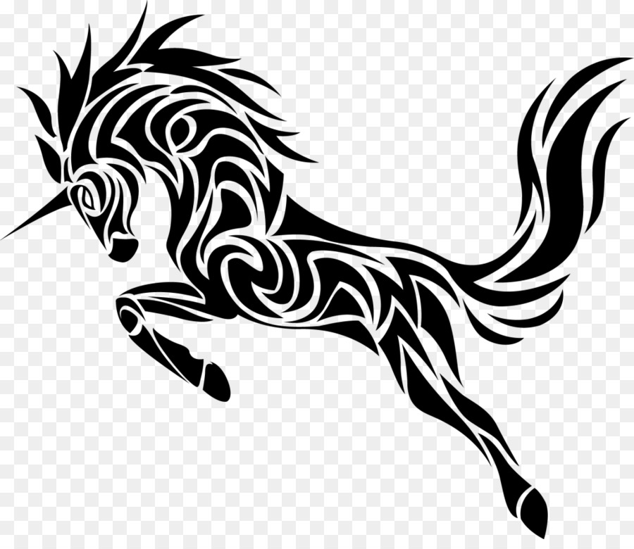 Abziehtattoo Unicorn Drawing Horse - horoscope png line art png download - 1024*871 - Free Transparent Tattoo png Download.