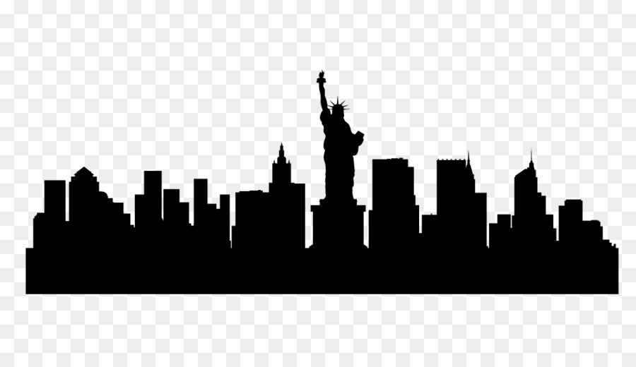 New York City Skyline Silhouette Drawing - Silhouette png download - 1000*560 - Free Transparent New York City png Download.