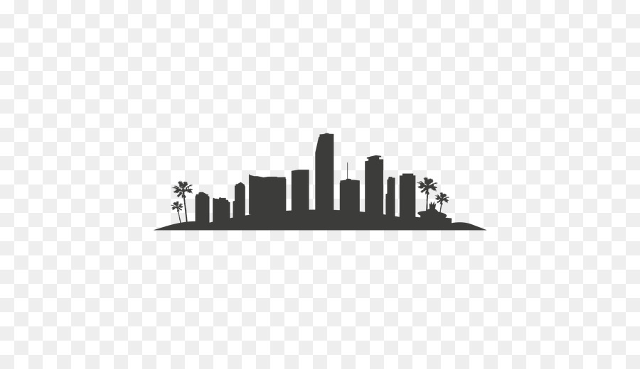 Miami New York City Skyline Silhouette - Cityscape PNG Clipart png download - 512*512 - Free Transparent Miami png Download.